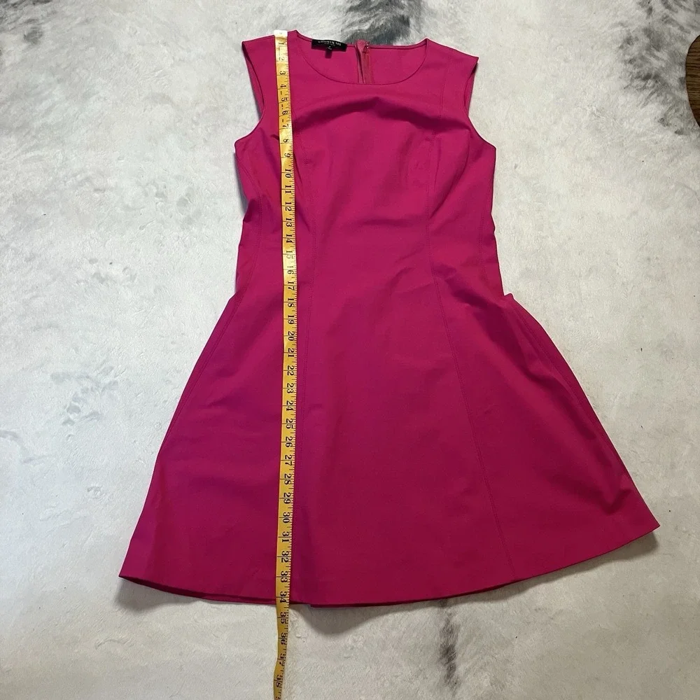 Lafayette 148 New‎ York Dress Womens Size 4 Pink Fit Flare Office Stretch